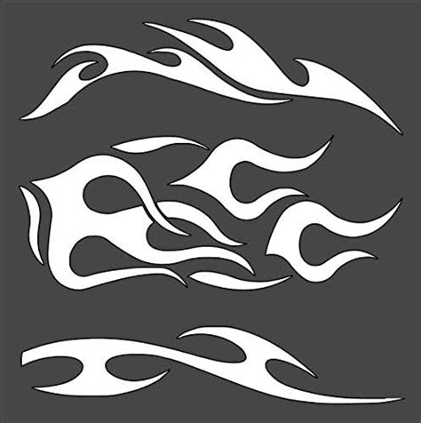 Tribal Flames Stencil