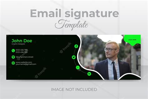 Premium Vector | Creative email signature design