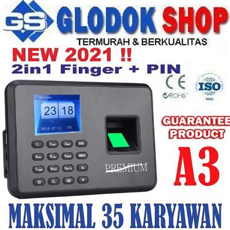 Jual MESIN ABSENSI MESIN ABSEN SIDIK JARI FINGER PRINT A3