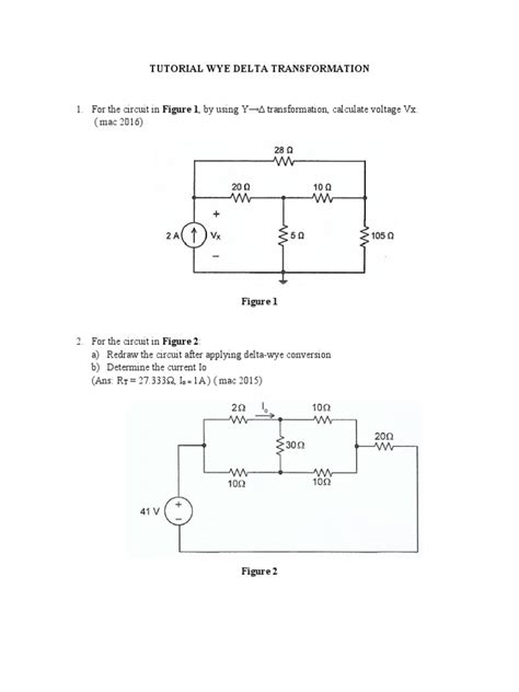 Wye Delta Transformation | PDF | Electrical Network | Electronic ...