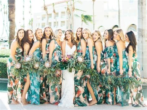 001-Tropical Print Bridesmaid Dresses Trend on SouthBound Bride – SouthBound Bride