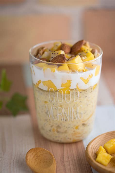 Mango Overnight Oats Recipe Noobcook