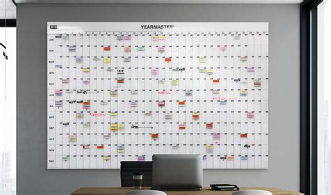 Yearmaster® Printed Glass Whiteboard Timeline Calendars