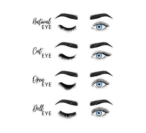 Eyelash Extension Style Chart Digital Art Print Lash Artist Branding