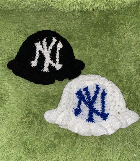 Ny Yankee Crochet Bucket Hat Birthday T Sports T Fathers Day T