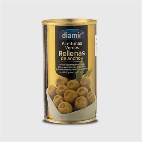 Diamir Aceitunas Verdes Rellenas De Anchoa Gr Arkan Foods