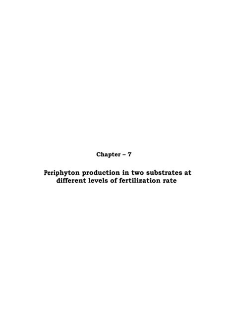 PDF Periphyton Production In Two Substrates At Different Levels Of