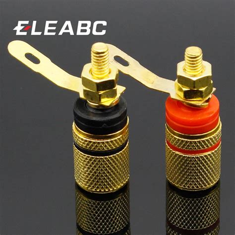 Pcs Gold Plated Amplifier Speaker Terminal Binding Post Banana Plug