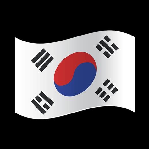 Premium Vector South Korea Flag