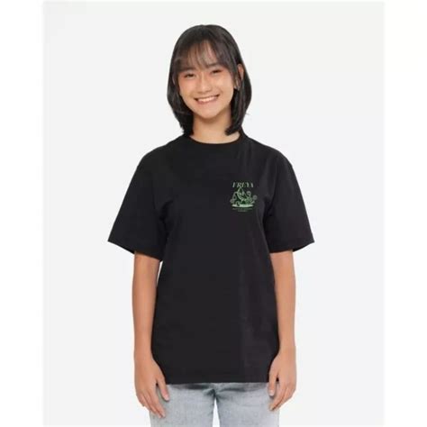 Jual Kaos Baju T Shirt Basic Series Freya Jkt Black Unisex Vol