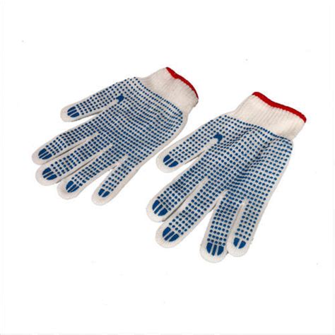 Full Fingered Blue PVC Dotted Hand Gloves At Rs 12 Pair In Indore ID