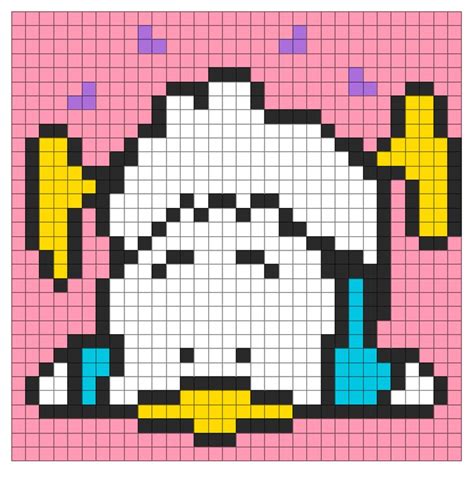 Sanrio Pekkle 2d Pixel Art Pix Brix Pixel Art Pixel Art Grid Pixel