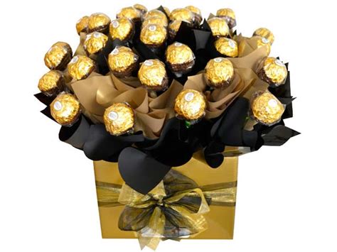 Black And Gold Boxed Chocolate Bouquet Gc T Boxes And Hampers