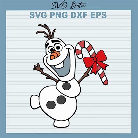 Christmas Frozen Olaf SVG Disney Olaf SVG Frozen Olaf SVG PNG DXF Cut