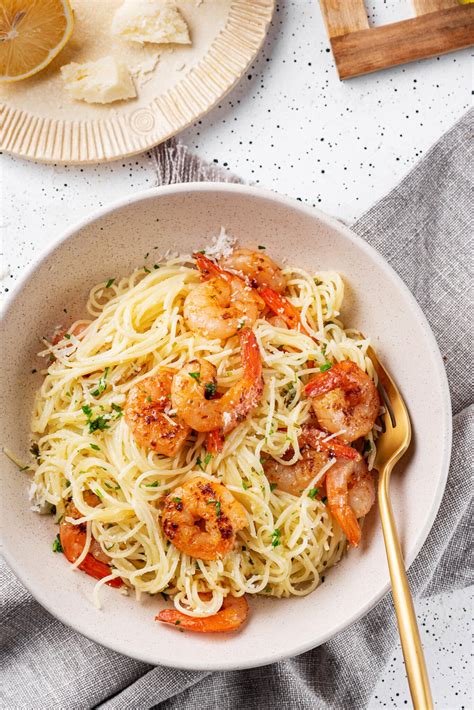 Recipe Capellini Pasta With White Sauce Butter Shrimp