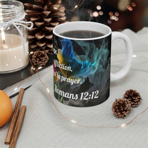 Romans 1212 Bible Verse Mug Christian Coffee Mug Tea Cup Etsy