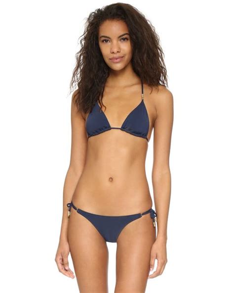 ViX Lucy Triangle Bikini Top In Blue Lyst