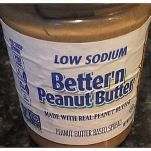 Better N Peanut Butter Low Sodium Peanut Butter Based Spread G