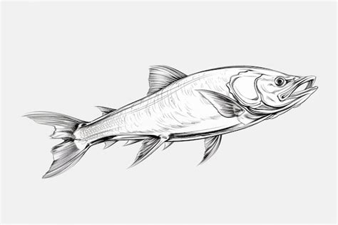 Premium Ai Image A Drawing Of A Fish With A Tail Fin