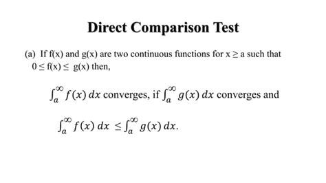 Convergence And Divergence Of Improper Integrals Ppt