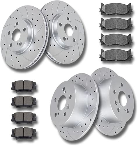 Amazon Front And Rear Drilled And Slotted Brake Rotors Ceramic