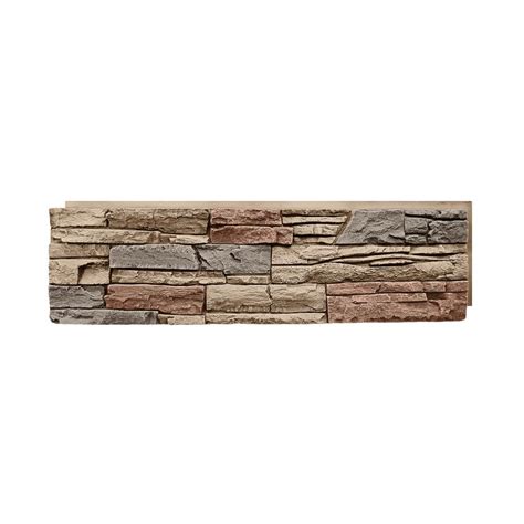 Genstone Stacked Stone Desert Sunrise 12 In X 42 In Faux Stone Siding Panel Ex Tremes