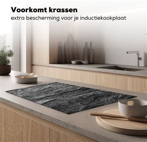 Kitchenyeah Inductie Beschermer Kookplaat Steen Betonlook