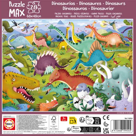 Dinosaurios Puzzle Max Educa Borras