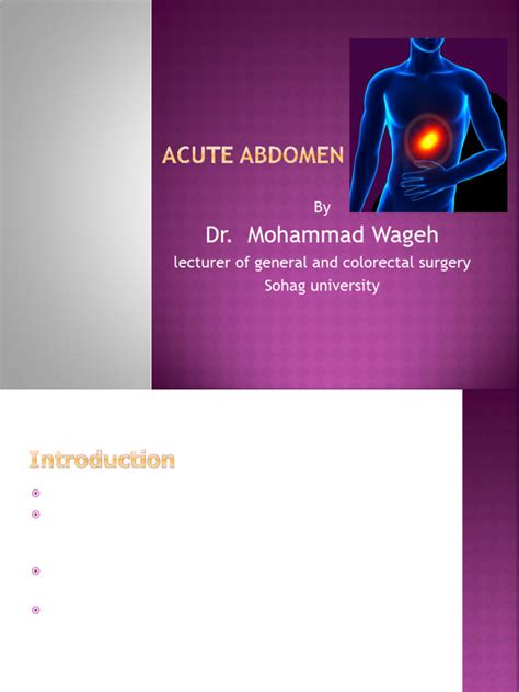 Acute Abdomen Pdf Digestive Diseases Gastroenterology