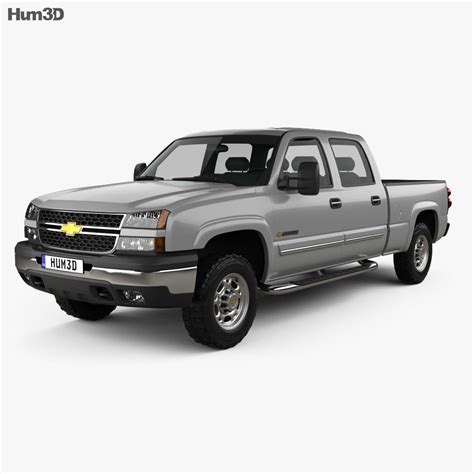 Chevrolet Silverado 2500 Crew Cab Long Bed 2002 3d Model Vehicles On