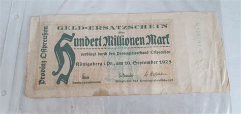 Geldscheine Reichsbanknote Banknoten Deutsches Reich Sammlung Eur