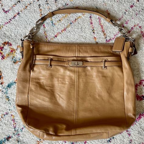 Coach Leather Camel Large Satchel Bag Gem