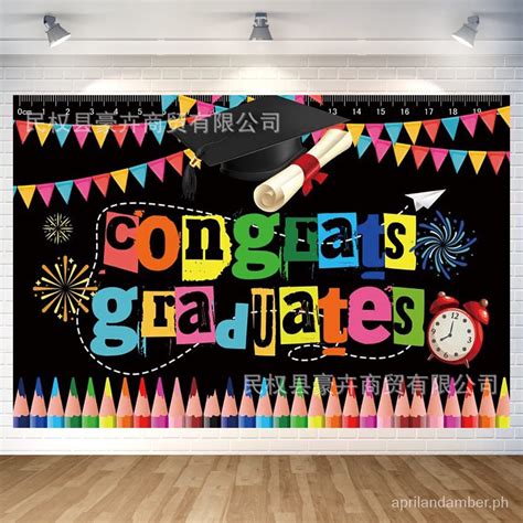 Kindergarten Graduation Backdrop Preschool Graduation Ceremony Backdrop Grads Congratulation