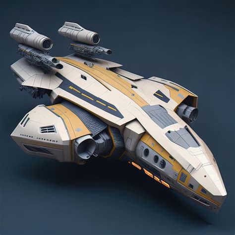 Premium AI Image | A model of a spaceship with a star wars logo on the ...