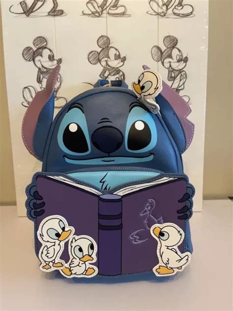 Loungefly Disney Lilo And Stitch Story Time Duckies Backpack New With