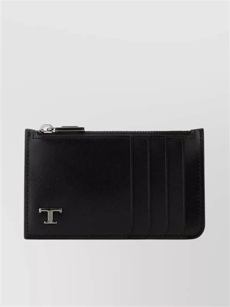 Tods Streamlined Leather Card Carrier The Fashion Square