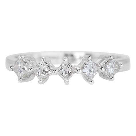 Stunning K White Gold Pave Ring With Ct Natural Diamonds Gia