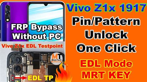 Vivo Z1x Pin Pattern Unlock One Click FRP Bypass Without PC APK