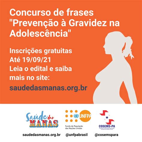 Cosems Pa E Unfpa Lan Am Concurso De Frases Sobre Preven O Da Gravidez