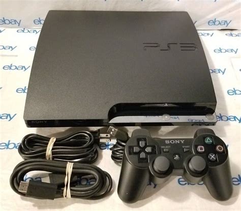 Sony Playstation 3 Ps3 Slim Console Cech 2001a 120gb W Controller And Cords