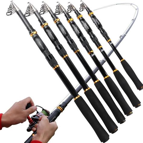 Professional Carbon Fiber Telescope Fishing Rod Travel Sea Spinning