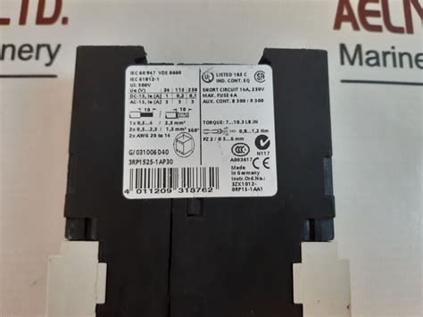 SIEMENS 3RP1525 1AP30 TIME RELAY Aeliya Marine