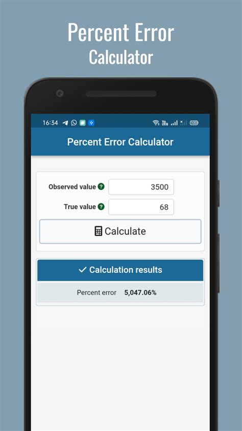 Percent Error Calculator Amazon De Appstore For Android