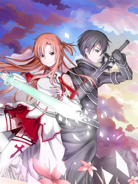 X Sword Art Online K Asuna Yuuki And Kirito X