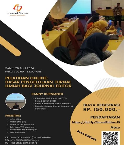 20 April 2024 PELATIHAN DASAR PENGELOLAAN JURNAL ILMIAH UNTUK JOURNAL