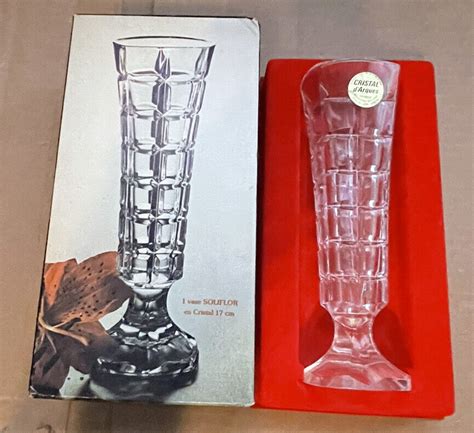 Cristal D Arques Genuine Lead Crystal Chatelet Bud Vase 17cm Tall W Box Ebay