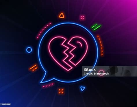 Break Up Love Line Icon Divorce Sign Vector Stock Illustration Download Image Now Badge