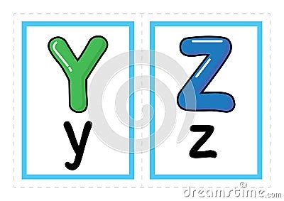 Flash Card Alphabet Vector Colored Alphabet Flash Cards Vector Free