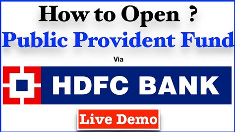 Open PPF Account Online HDFC How To Open PPF Account Online HDFC