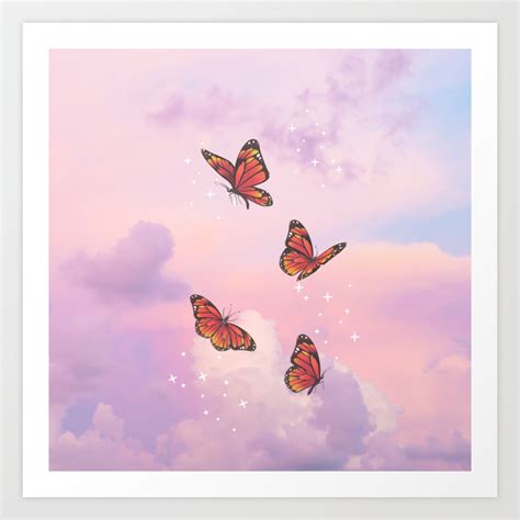 Butterflies Flying In The Sky